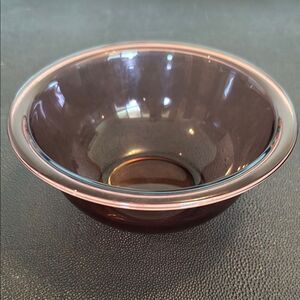 Pyrex Vintage Cranberry Glass Bowl 322 1 liter